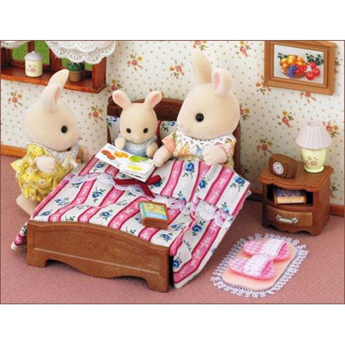 12058204 森林家族 雙人床組 EP25820 兔子 床頭故事 床包 床頭櫃 夜燈 孩子玩伴森林家族