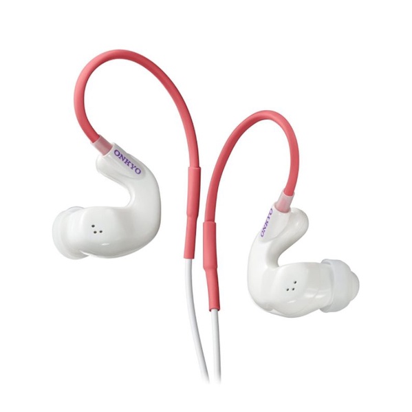 （二手）Onkyo 運動耳機入耳式 /耳掛式ie-1g S / - s100cti 白色 入耳式耳機