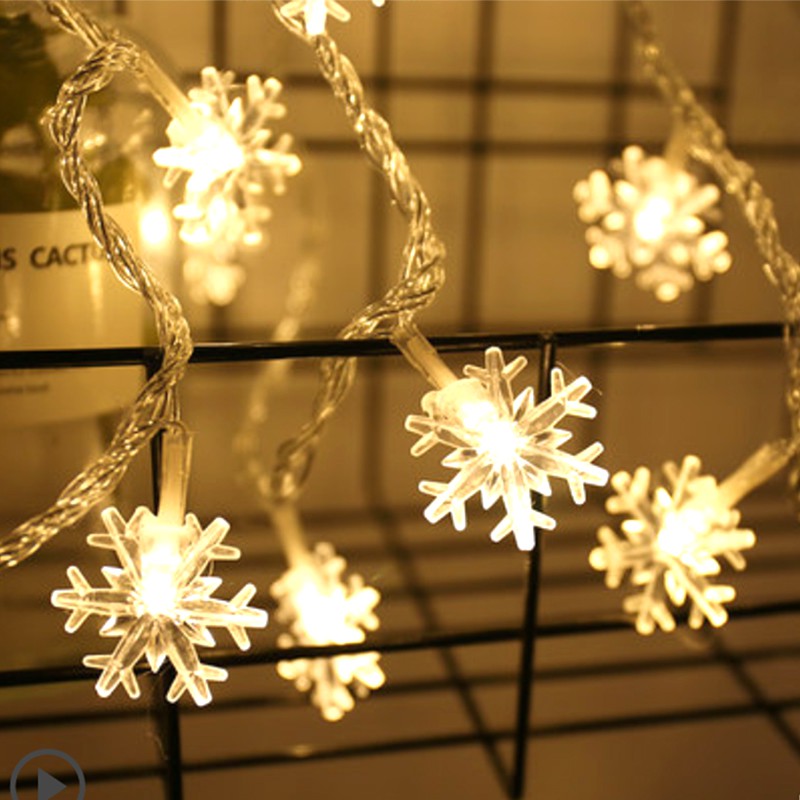 雪花裝飾 LED燈串 雪花燈 氣氛燈 3米 6米 USB 電池 室內裝飾 拍照 耶誕節 聖誕節【RI2426】