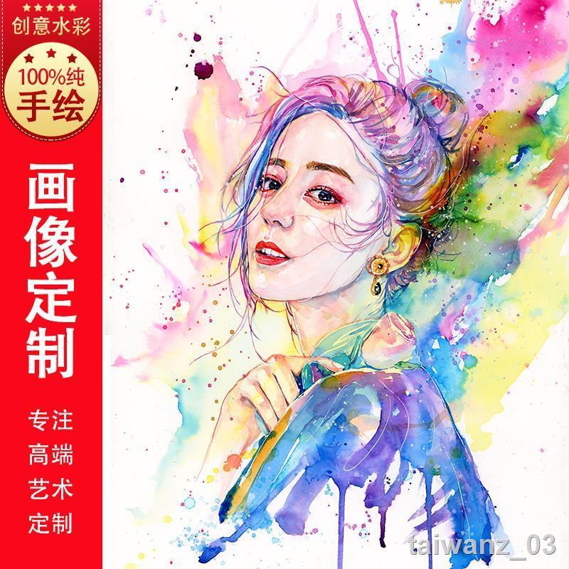 素描畫像定制水彩畫人物彩鉛畫頭像畫真人照片轉手繪畫肖像畫禮物 蝦皮購物