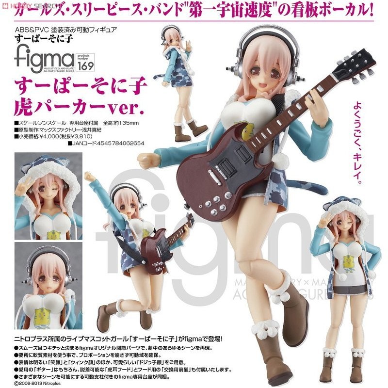 新品日版figma 索尼子虎紋帽t Super Sonico 蝦皮購物