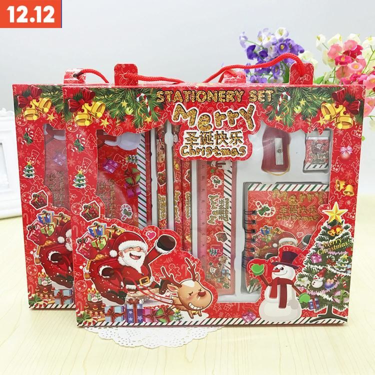 創意文具禮盒 聖誕禮物小學生幼儿園兒童小朋友聖誕老人造型文具套裝禮盒 蝦皮購物
