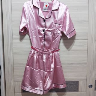 【全新】韓版甜美可愛綢緞冰絲睡衣兩件式套裝