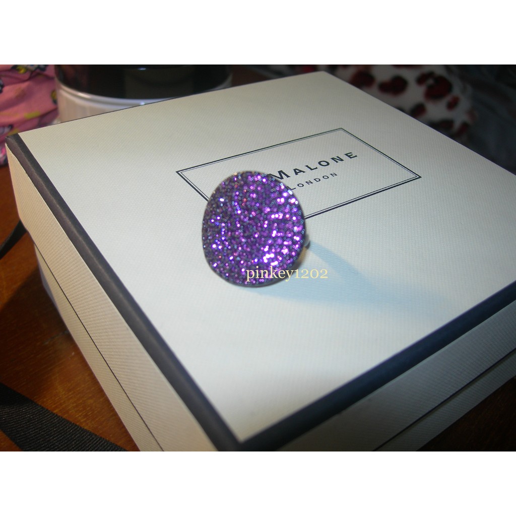 COACH正品紫色水鑽戒指