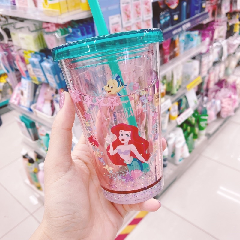 【米粒森】韓國大創 美人魚杯子 冷水杯 飲料杯 美人魚 迪士尼 迪士尼杯