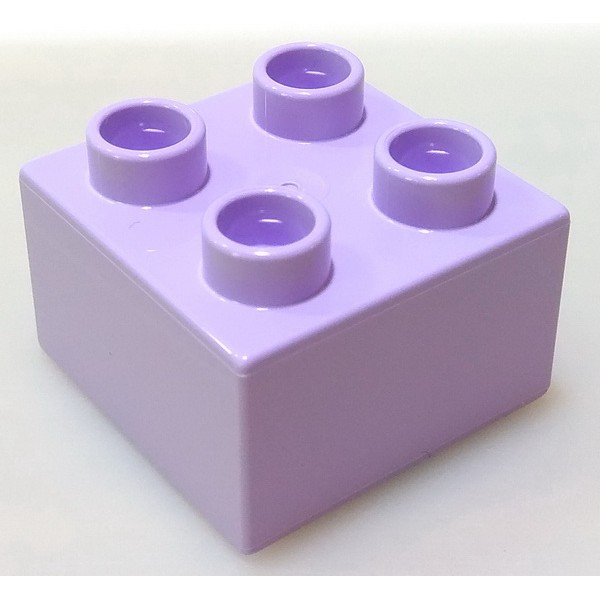 【得寶Duplo】淡紫色 2x2 基本磚 大顆粒 積木 [樂高玩家★正版LEGO]