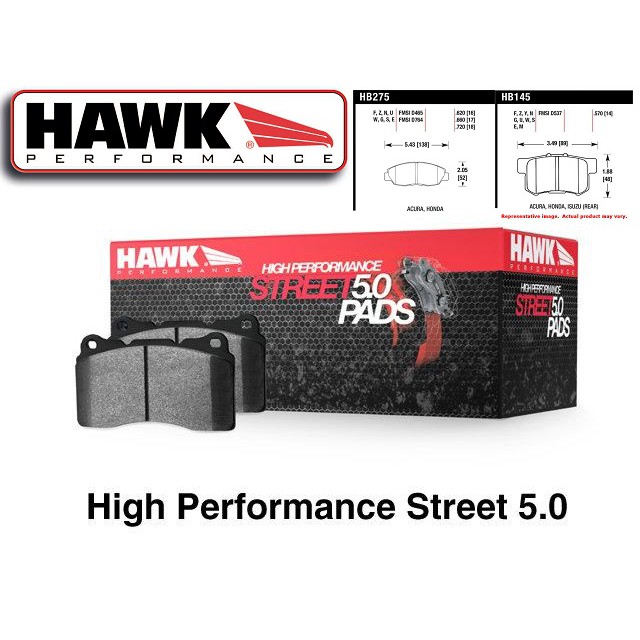 【汽車零件王】美國 HAWK HPS 5.0 來令片 前 後 全車 @ Honda Civic 8 1.8L 專用