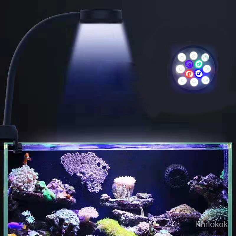 優惠特價 全光譜海水珊瑚燈水族led燈12w海水魚缸燈水族燈鹹水燈珊瑚生長燈有利於珊瑚髮色生長vs水中騎士海水led燈 蝦皮購物