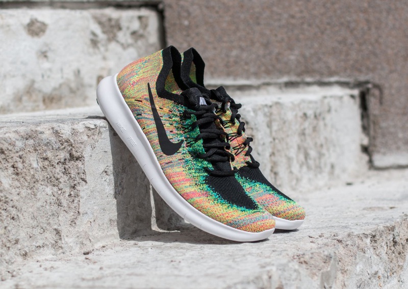 nike free run flyknit multicolor