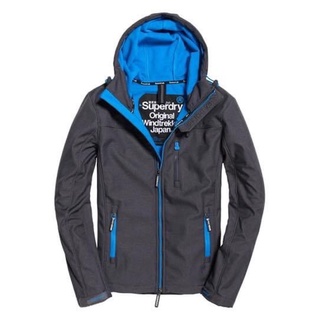 【Dean迪恩】Superdry 極度乾燥 灰/藍 男 刷毛 風衣 防潑水 外套