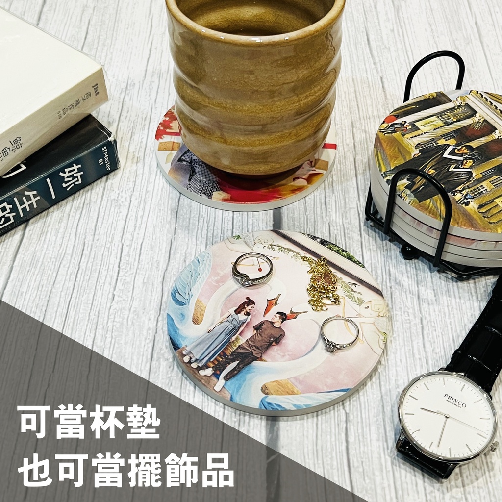 2天到貨 客製化杯墊 婚禮小物 畢業禮物 情人節禮物 生日禮物 父親節母親節 寵物 紀念品 攝影作品 陶瓷杯墊