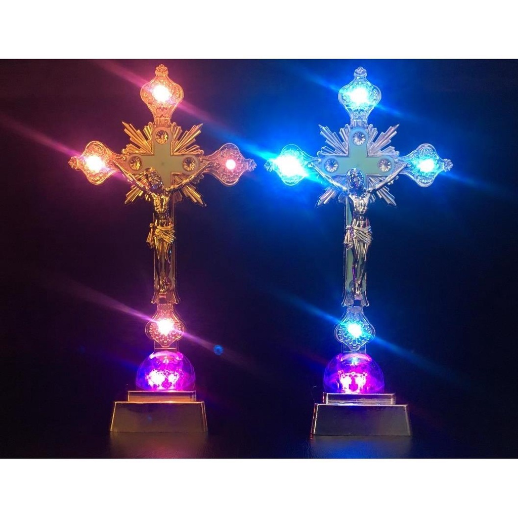 ❀8630❀歐式精品外貿耶穌十字架圣苦像LED小夜燈圣體燈擺件禮品禮物