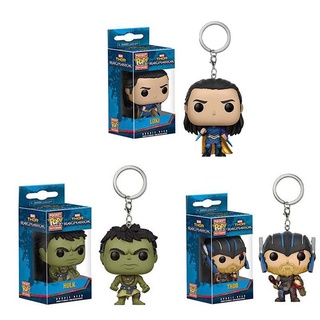 Funko Pop Thor 3 Marvel Thor Hulk Loki 鑰匙圈圖 5cm