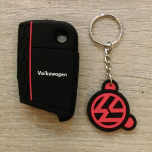 福斯 VW GOLF TIGUAN  鑰匙套 鑰匙包 含VW鑰匙圈（紅、白隨機）