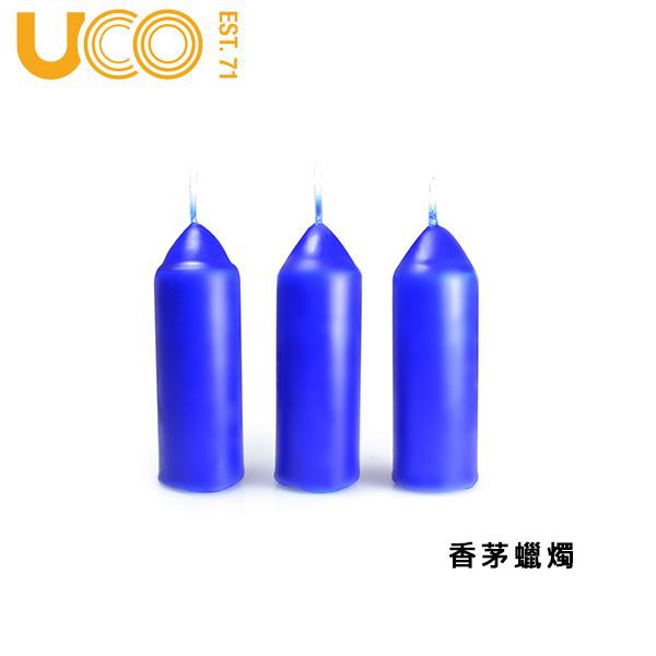 美國-【UCO】CITRONELLA CANDLES 精油蠟燭 / 可燃燒9小時/ UCO蠟燭營燈 /3入