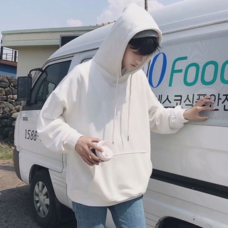 【Comoon Shop】連帽加絨男士帽T 秋冬潮流加厚純色帽T 韓系韓版上衣 帽t男 大學T 衛衣男生