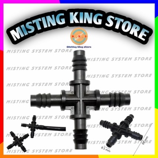 十字連接器 11MM 4 路恐怖工具三通 PE PU 軟管 ID 8MM 5/16