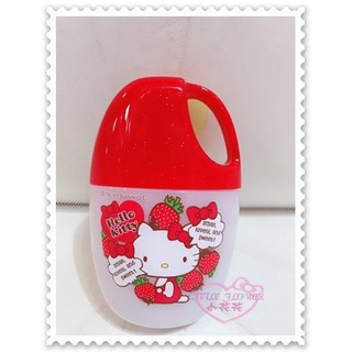 ♥小公主日本精品♥Hello Kitty 牙刷牙膏組旅行組附收納盒攜帶方便坐姿草莓愛心45621208