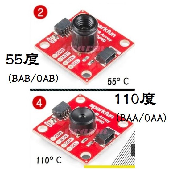 ✨美國原廠Qwiic IR Array模組(55度 BAB)、(110度 BAA)FOV MLX90640熱像儀