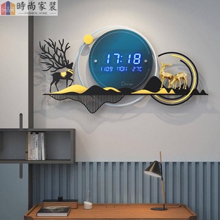 北歐風時鐘 數字掛鐘 LED時鐘 電子掛鐘 智能顯示 壁鐘 靜音時鐘 潮流時尚牆面裝飾鐘錶 家用客廳餐廳沙發背景牆壁掛飾