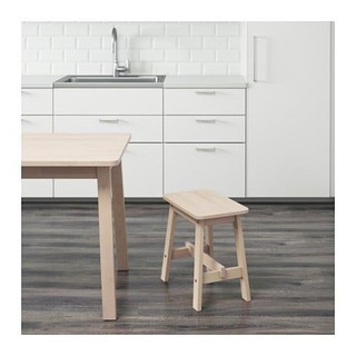 絕版品/北歐工業LOFT風格IKEA宜家NORRÅKER實木椅實木凳原木椅板凳木凳矮凳/樺木/二手九成新/特$1280