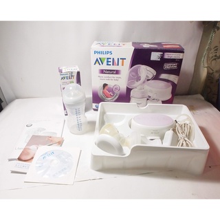 二手,飛利浦 PHILIPS AVENT 單邊型 輕乳感電動吸乳器/附全新奶瓶/型號:SCF332