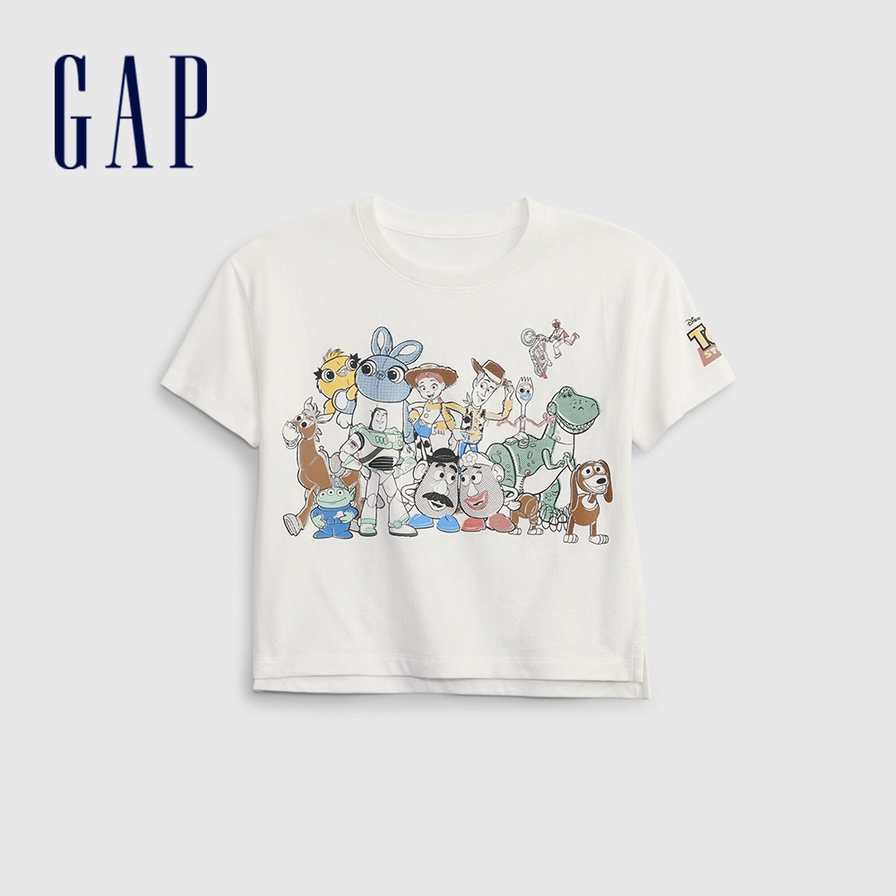 Gap 男幼童裝 Gap x 巴斯光年聯名 卡通印花短袖T恤-白色(867407)