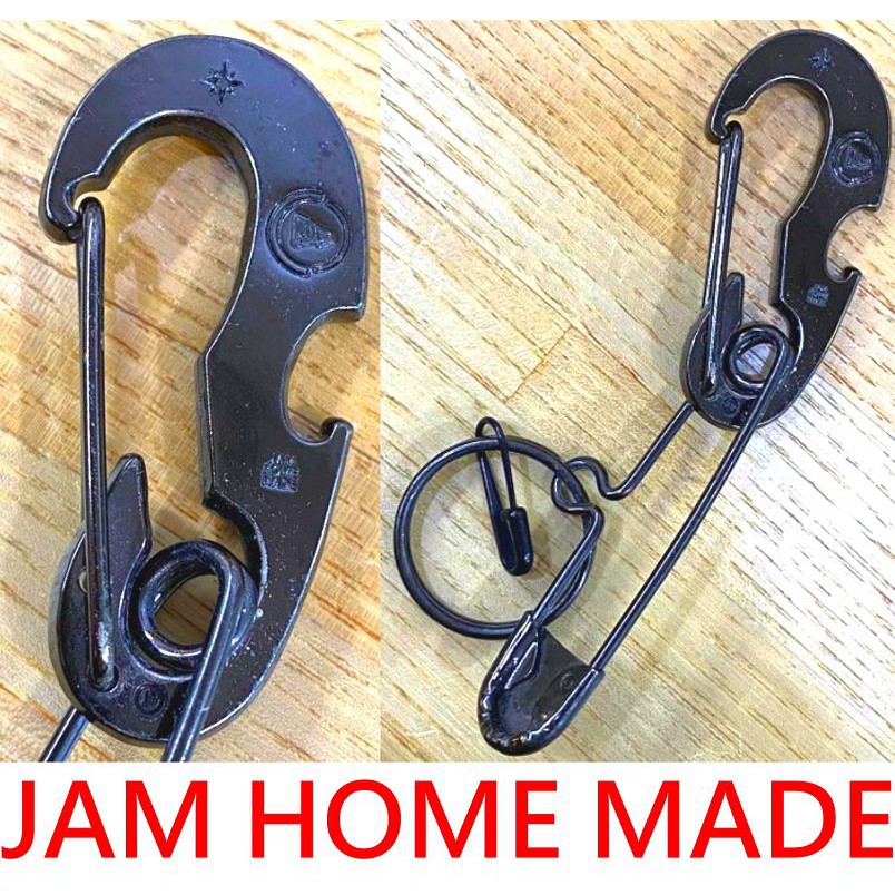 Black美中古jam Home Made X Nexusvii銀飾品牌迴紋針概念logo掛勾仿舊黑漆銅色鑰匙圈 蝦皮購物