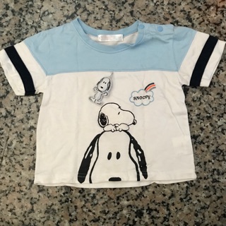 二手SNOOPY 12m男童短袖上衣80cm(編號5-206）
