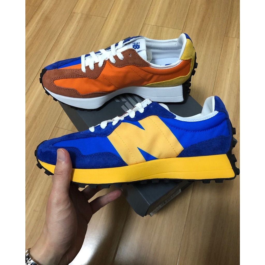 Ds 全新newbalance Nb 327 藍橙色橘藍鴛鴦ms327laa 紐巴倫跑步鞋男女同款現貨 蝦皮購物