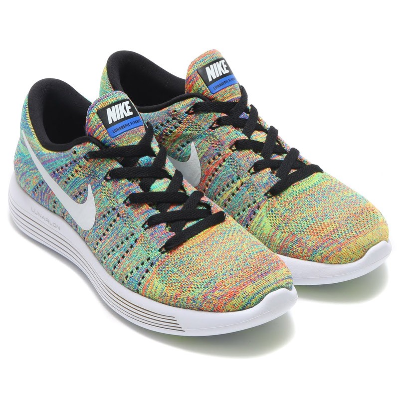NIKE LUNAREPIC LOW FLYKNIT 843764-004 慢跑鞋 彩虹