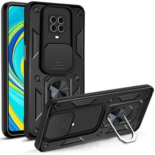 XIAOMI REDMI 時尚多彩防震外殼小米紅米 Note 9 Pro Max 8 9T 9S 全保護套指環支架支架後
