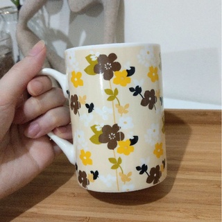 韓式復古花朵馬克杯/森林風質感陶瓷杯（含杯蓋）
