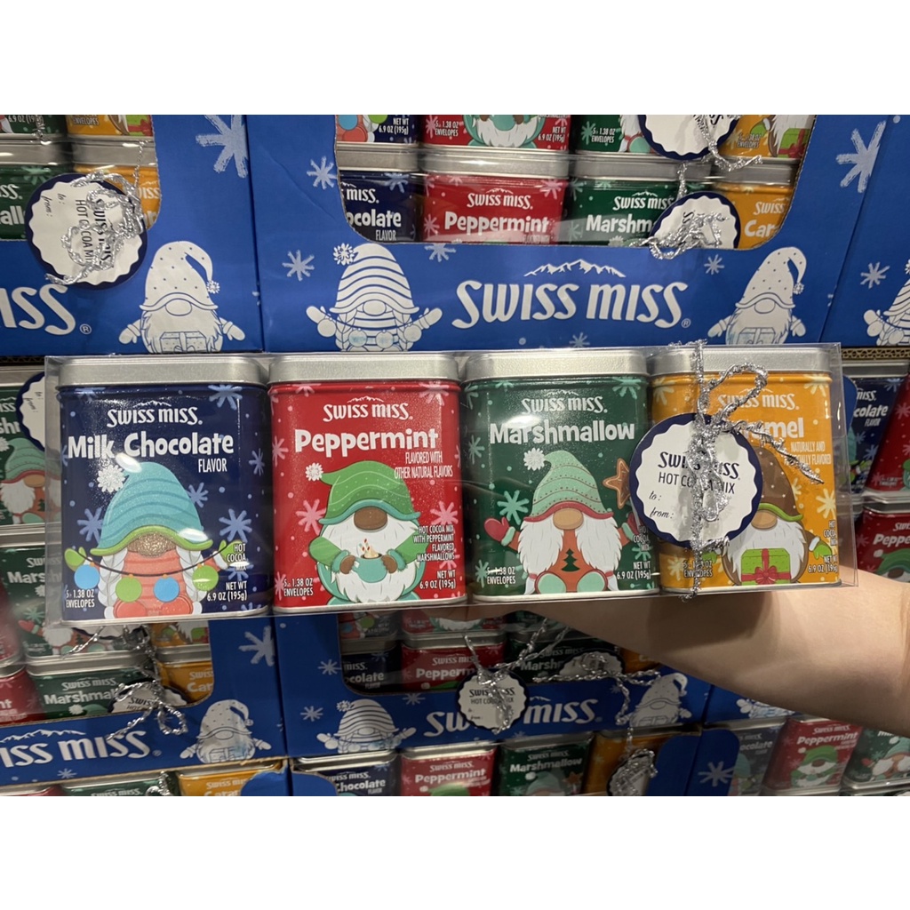 &gt;&gt;好市多代購&lt;&lt; Swiss Miss 聖誕節可可粉禮盒組 4罐 共782公克 聖誕節禮物 交換禮物