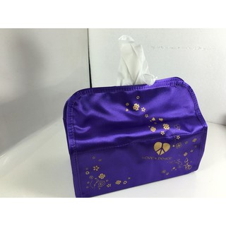 [ 桃太郎 雜貨舖 ] Love peace 愛情魔法石 衛生紙盒 紫色