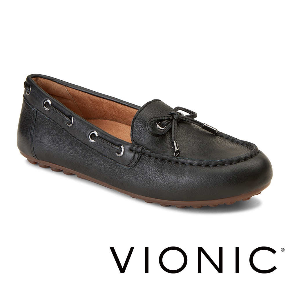 【VIONIC 法歐尼】Virginia維吉尼亞 機能時尚牛皮淑女鞋(黑/裸 共兩色)