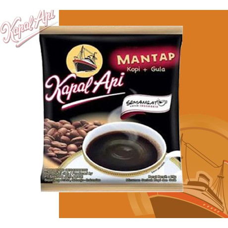 印尼KAPAL API 火船 MANTAP 含糖黑咖啡