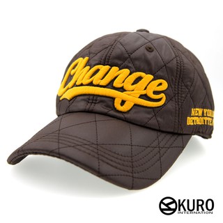 KURO-SHOP韓進口咖啡色change保暖老帽棒球帽布帽