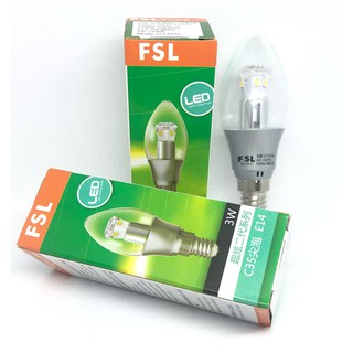 FSL 佛山照明 LED燈泡 E14 小螺口 3W 尖泡 LED 蠟燭燈泡 水晶節能燈泡 E14 220V