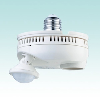 旭成科-靜音三號/E27頭自動感應轉接燈座 型號:WS-5353