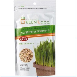 日本Green Labo 燕麥草種子-200g/貓草培養土-3L