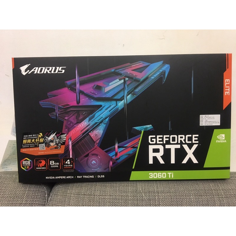 技嘉 AORUS RTX3060Ti ELITE 8G(rev2.0)(N306TAORUS E-8GD)