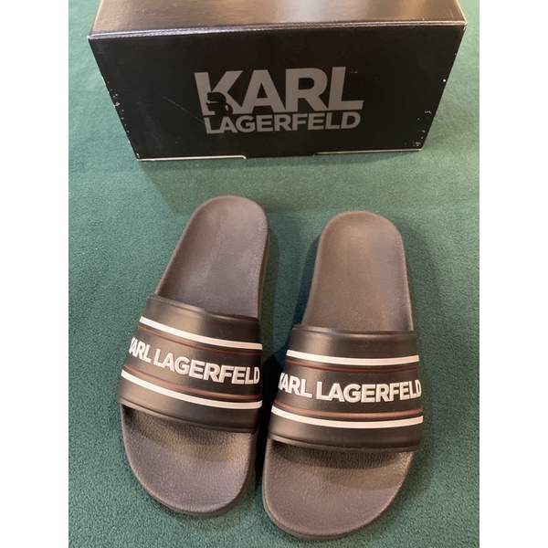 【karl lagerfeld 】拖鞋 黑色 現貨 正品 UFO歐洲精品