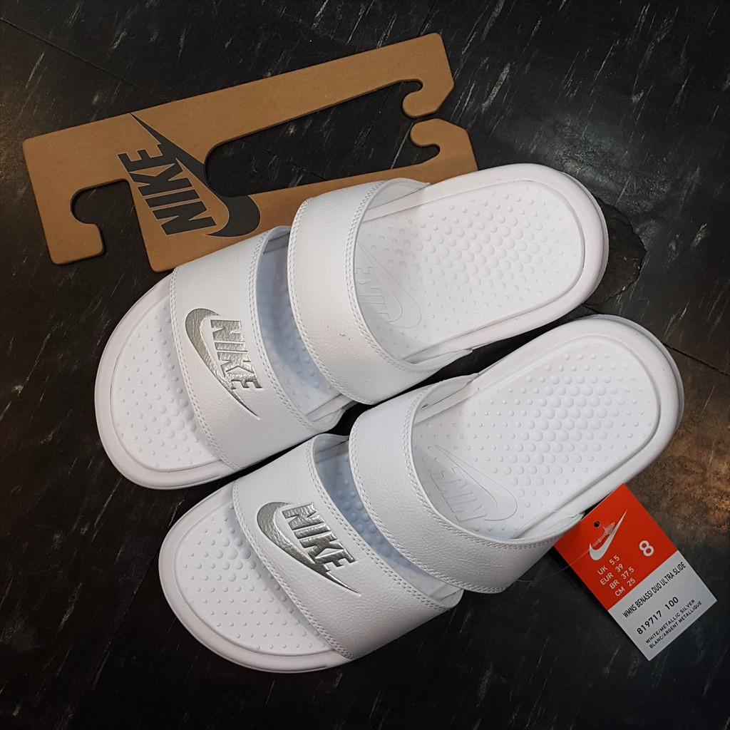 nike benassi duo ultra slide white