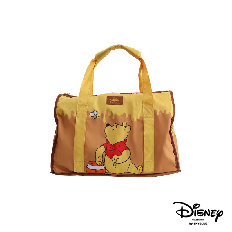 天藍小舖-迪士尼系列甜甜蜂蜜罐小熊維尼款可收折多功能旅行袋-單1款-A03031579