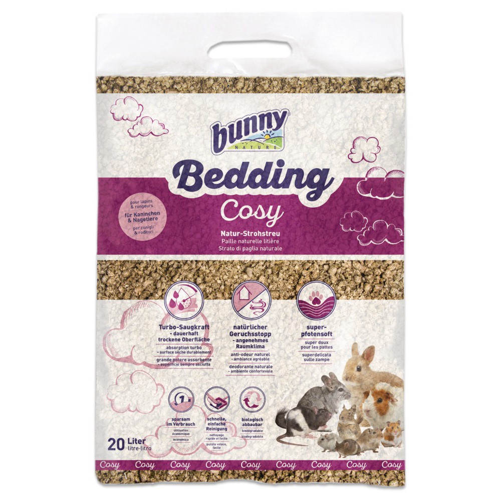 【三隻小豬寵物用品】德國邦尼bunny柔軟除臭稻草墊20L