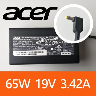 二手【acer宏碁原廠變壓器 19V 3.2A 65W 】<黃色接頭5.5MM.內徑1.7MM>筆電變壓器/電源線