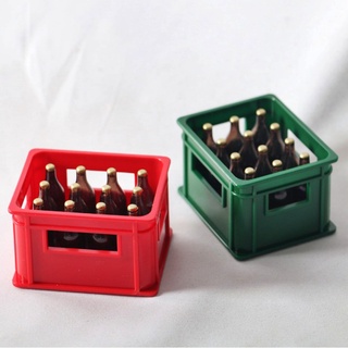 Dollhouse娃娃屋迷你模擬啤酒框飲料框模型擺設微縮配件拍攝道具（可當玻璃啤酒開平器） 🚀臺灣出貨【小陶器手作素材】