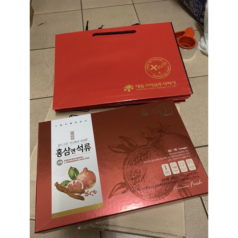 韓國 正官庄 石榴紅蔘液  高麗蔘 紅石榴 野櫻莓 濃縮飲  交換禮物 禮盒10ml *30條入