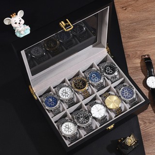 24小時內出貨💕手錶展示盒💕10格/12格 木質啞光烤漆 盒子 收納盒 手錶盒 珠寶盒 飾品收納盒 10錶格 錶盒